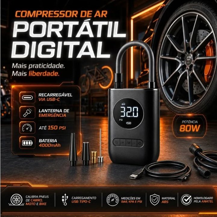 Portátil B&G Mini Compressor